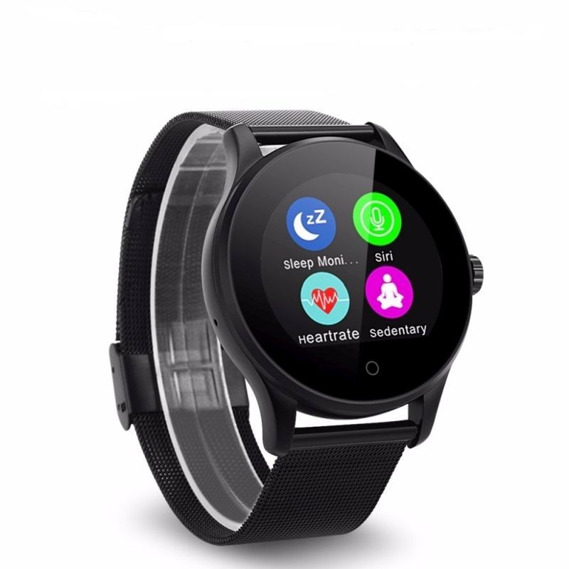 Smartwatch Bluetooth 4.0, 18 functii, apel, iOS Android, curea metalica, Sovogue Auriu - imagine 12